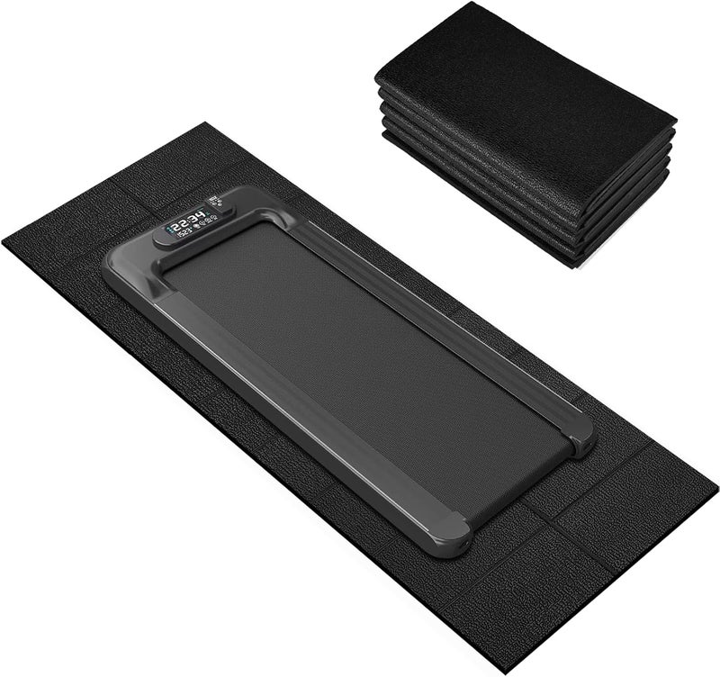 WERCHO Treadmill Mat,70"x32",6mm Thickness Foldable Exercise Equipment Mat for Carpet Hardwood Floors, Compatible with Walking Pad,Spin Bike,Elliptical Trainer,Rowing Machine - Image 1